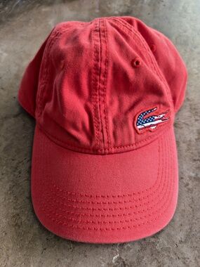 Lacoste Red Hat Baseball Cap Cotton USA Logo One Size Fits All Limited Edition